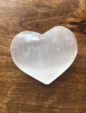Selenite Large polished heart