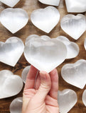 Selenite Large polished heart